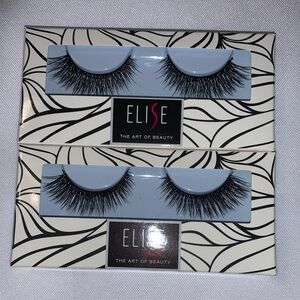 Elise Black False Eyelashes. NEW. Set of 2.